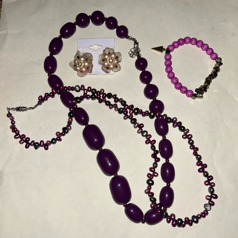 Elegant Purple Jewelry Set